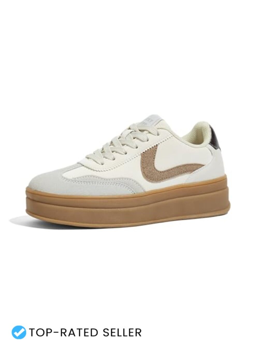 Platform Fashion Sneakers Faux Leather Suede Casual Walking Shoes